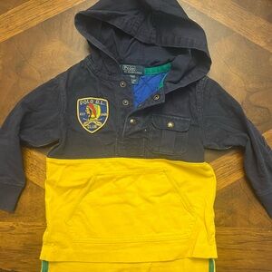 Polo by Ralph Lauren Navy and Yellow Hoodie